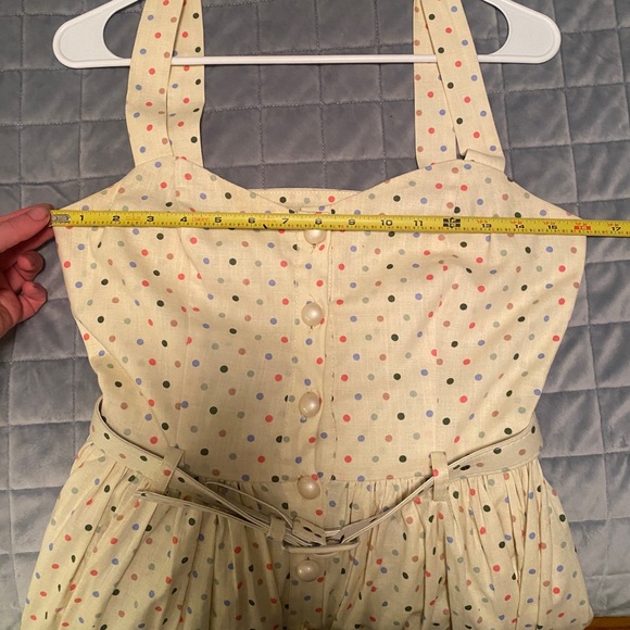Collectif Vintage Jemima Polka Dot Swing Dress - Picture 9 of 13